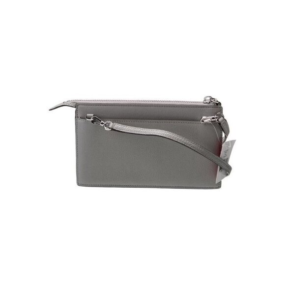 Kate Spade Jackson Crossbody Bag Nimbus Grey Leather Zip Shoulder Purse Small - Picture 3 of 5